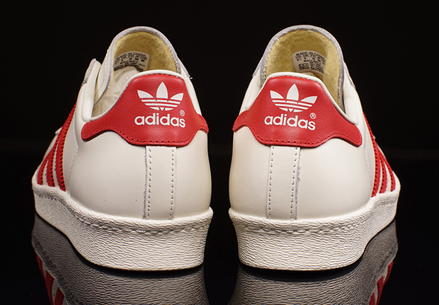 adidas Originals Superstar Deluxe 80s – White – Red