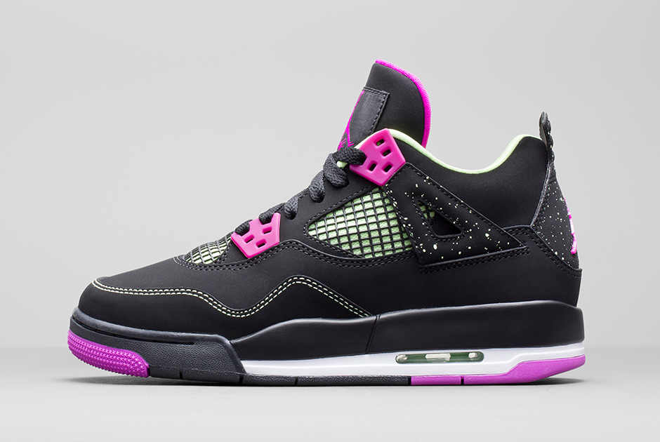 Air Jordan 4 Girls Black Mint 2015 11