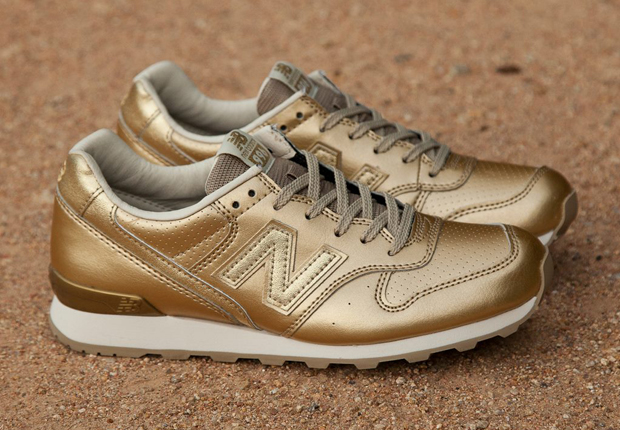 New Balance 996 Womens Metallic Gold 1