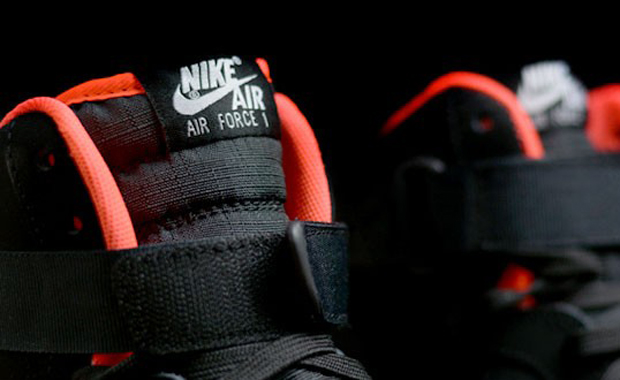 Nike Air Force 1 High Black Bright Crimson White 1