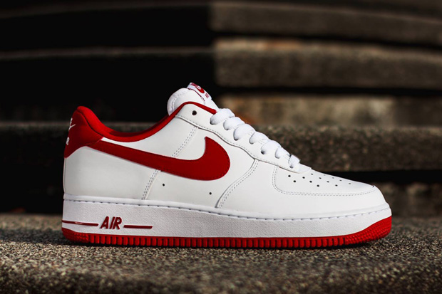 red white nike air force 1