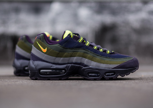 purple and green air max 95