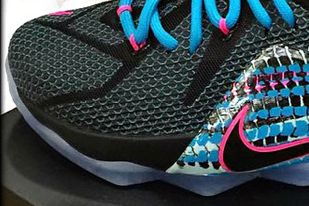 pink and blue lebrons