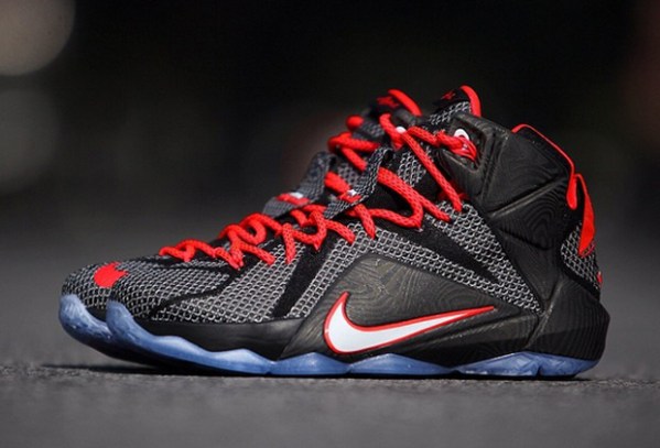 Nike LeBron 12 - Black - Bright Crimson - White - SneakerNews.com