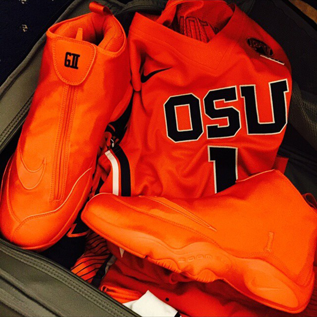 Nike Zoom Flight The Glove Orange Oregon State 1