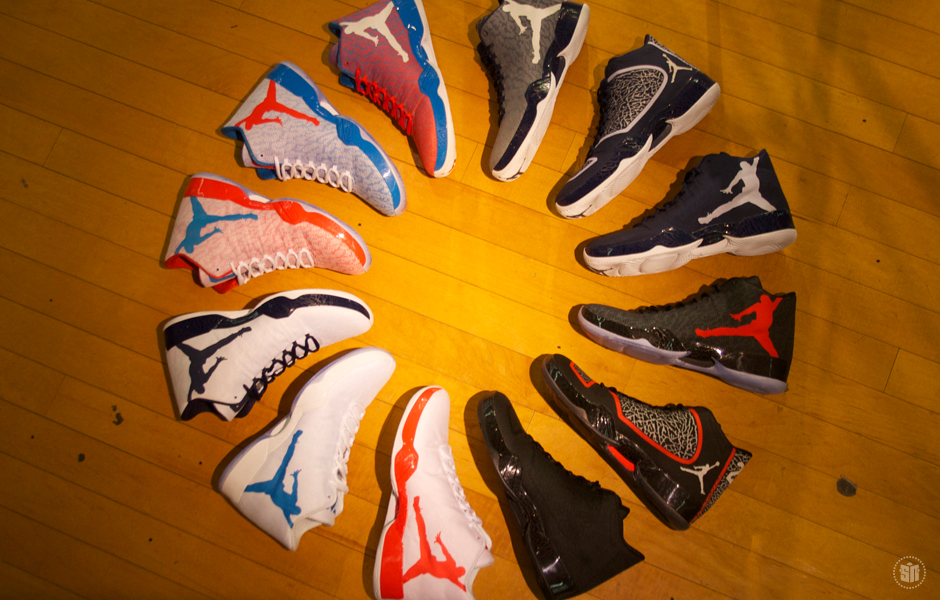 Russell Westbrook's "Sneaker Wheel" of Air Jordan XX9 PEs