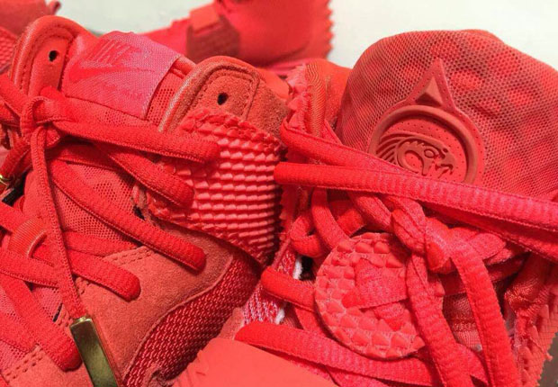 Comparing The Red October Nike Dunk High And Yeezy 2 6