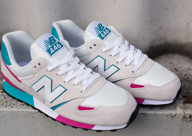 New Balance 446 - White - Pink - Turquoise - SneakerNews.com