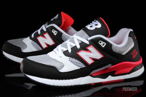 New Balance 530 - Black - Hot Red - Grey - SneakerNews.com