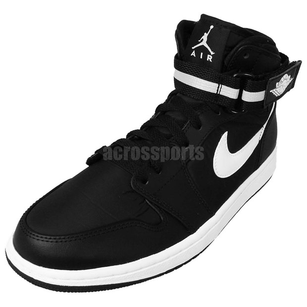 Jordan AJ 1 High Strap - Mens Basketball Shoes Black/Grey Size 9.5