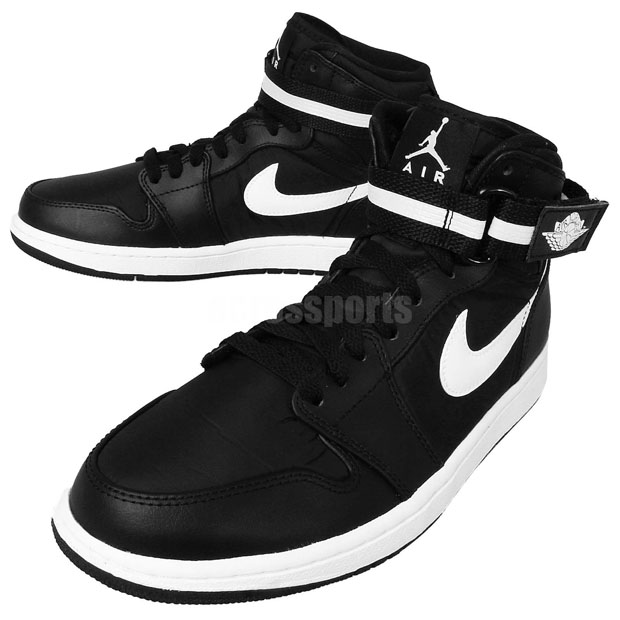 Nike Air Jordan 1 Retro High Strap Trainers In Black 342132-004