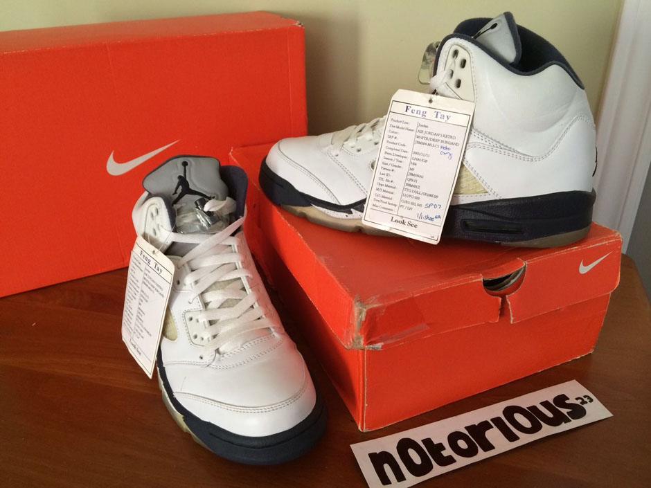 Air Jordan 5 Unreleased Deep Burgundy Sample Ebay 08
