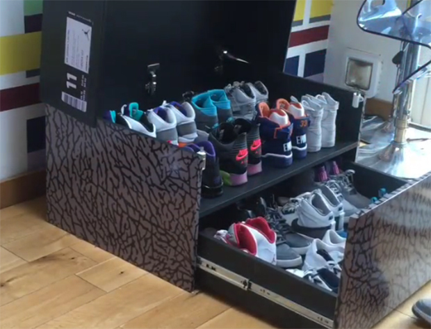 Hazlo pesado Salón de clases jefe Awesome Sneaker Storage Solution Inspired by Air Jordan 3 Box -  SneakerNews.com