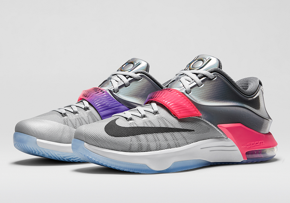 kd shoes pink and gray