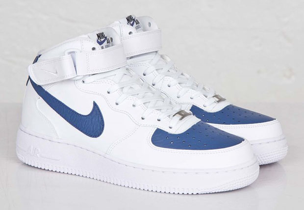Nike Air Force 1 Mid - White - Blue Lagoon - SneakerNews.com