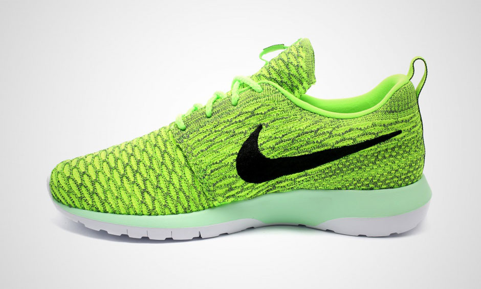 Nike Flyknit Roshe Run Volt Electric Green 02