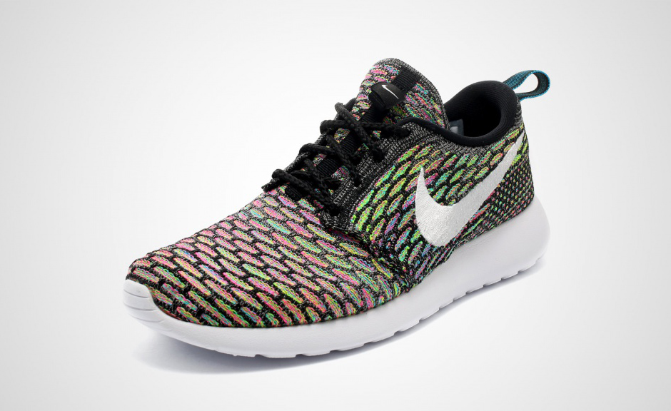 nike roshe run flyknit multicolor