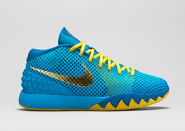 Kyrie blue hot sale and gold