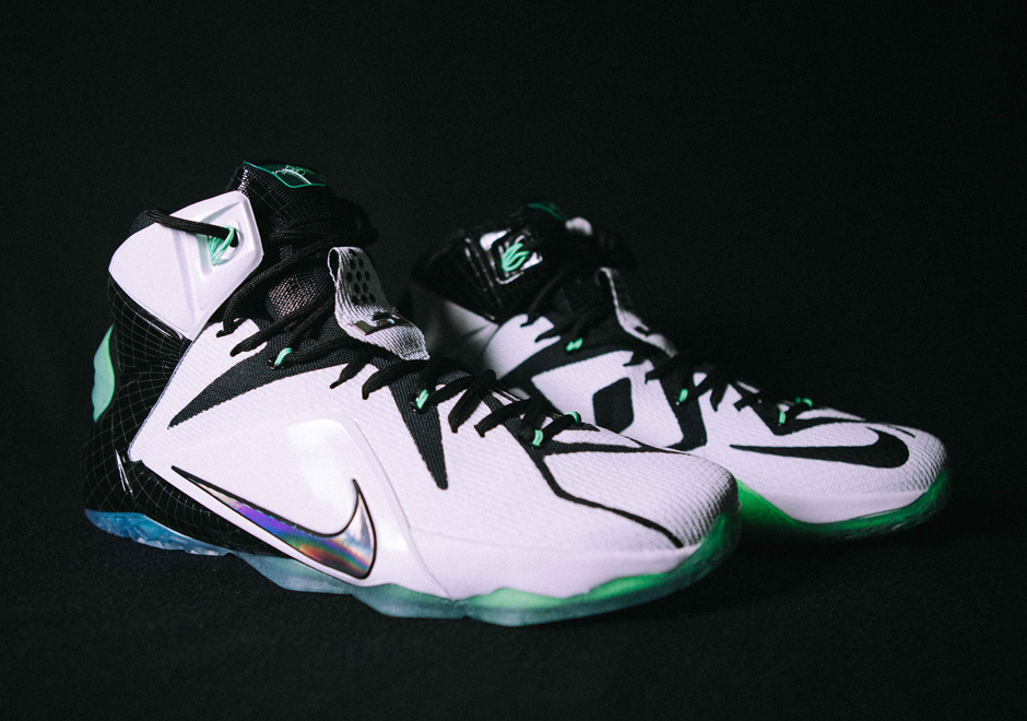 lebron 12 white and green