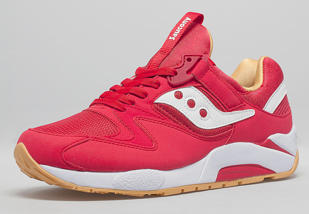 Saucony Grid 9000 - Red - Yellow - Gum