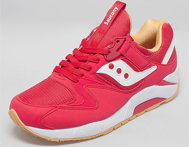 Saucony Grid 9000 - Red - Yellow - Gum 