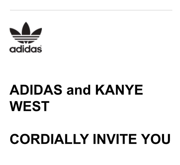 Adidas Kanye West Invite