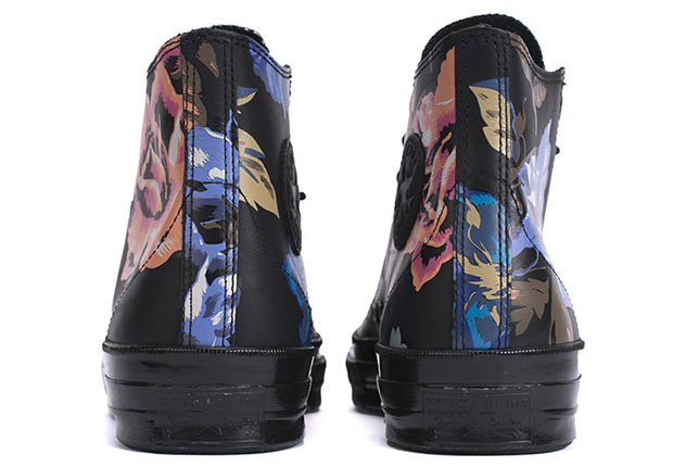 converse leather floral