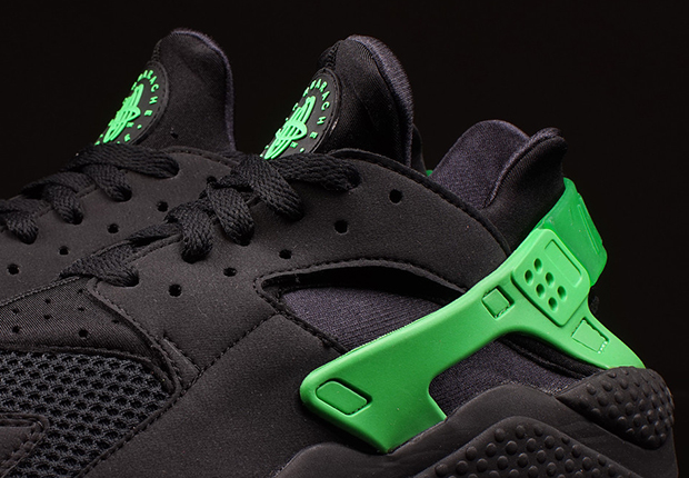 Nike Air Huarache Black Poison Green Available 5