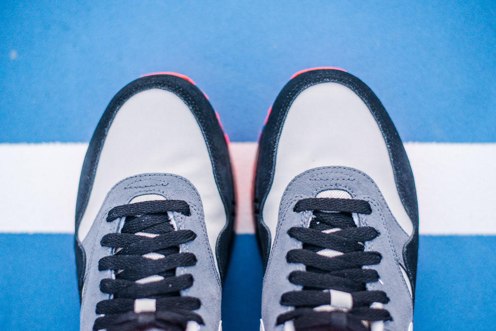 Nike Air Max 1 Leather Granite Black Hot Red 8