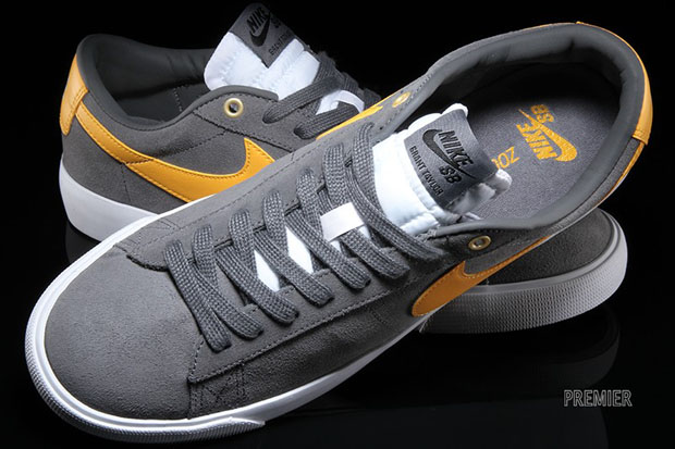 Nike Sb Blazer Low Gt Dark Grey University Gold 03