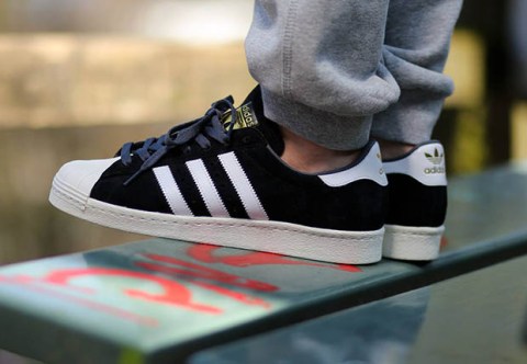 adidas Originals Superstar 80s Suede - Black - White - SneakerNews.com