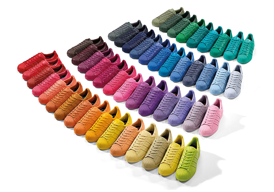 canción maníaco calentar 50 Colors of the Pharrell x adidas "Supercolor" Pack Release Tomorrow -  SneakerNews.com