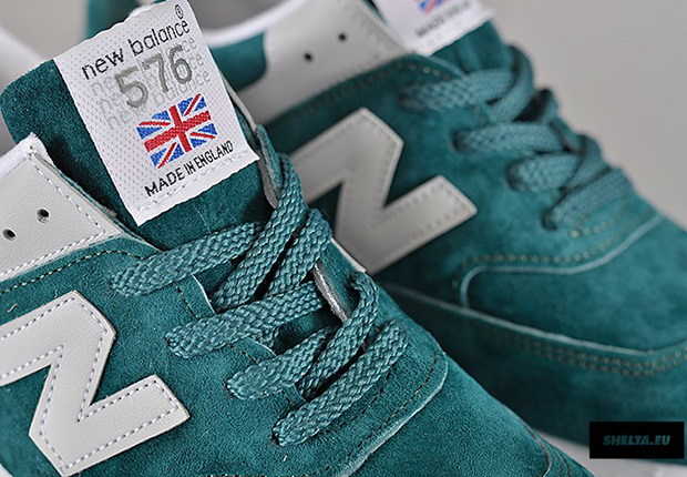 New Balance W576 Teal Suede 4