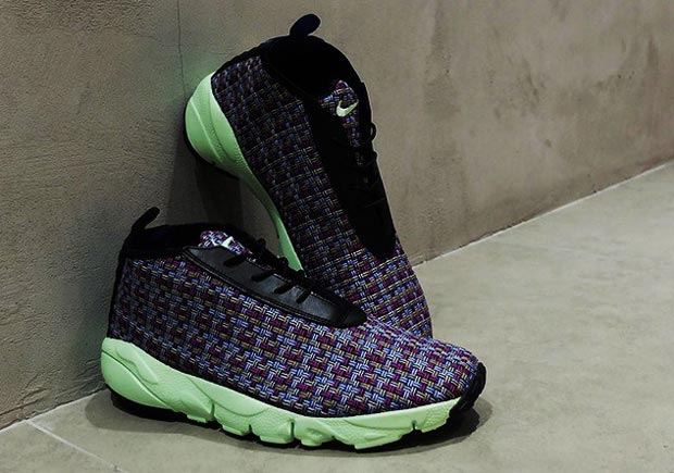 Nike Air Footscape Desert Chukka - Burgundy - Navy - Lime