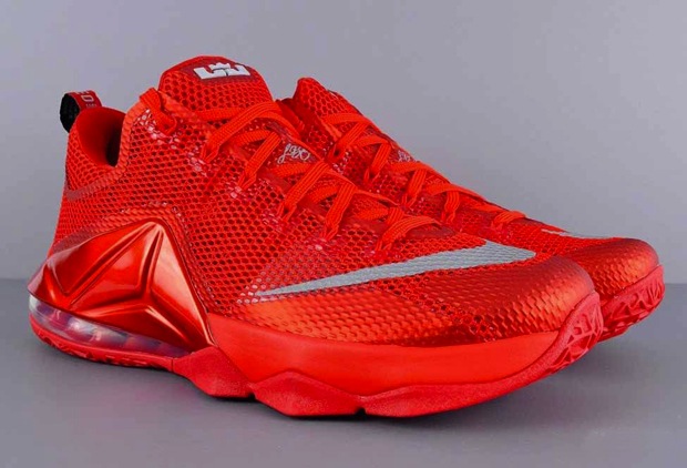 Nike LeBron 12 Low – University Red – Reflect Silver – Gym Red