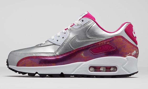 Nike Womens Air Max 90 Chrome To Color Fireberry 2