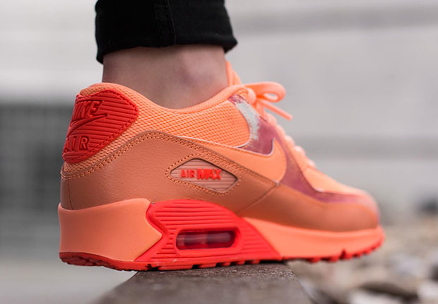 Custom Nike Air Max 90 Peach Orange Abstract Style Painted -  España