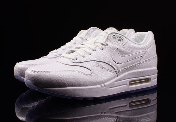 Icy Soles On An All-White Nike Air Max 1