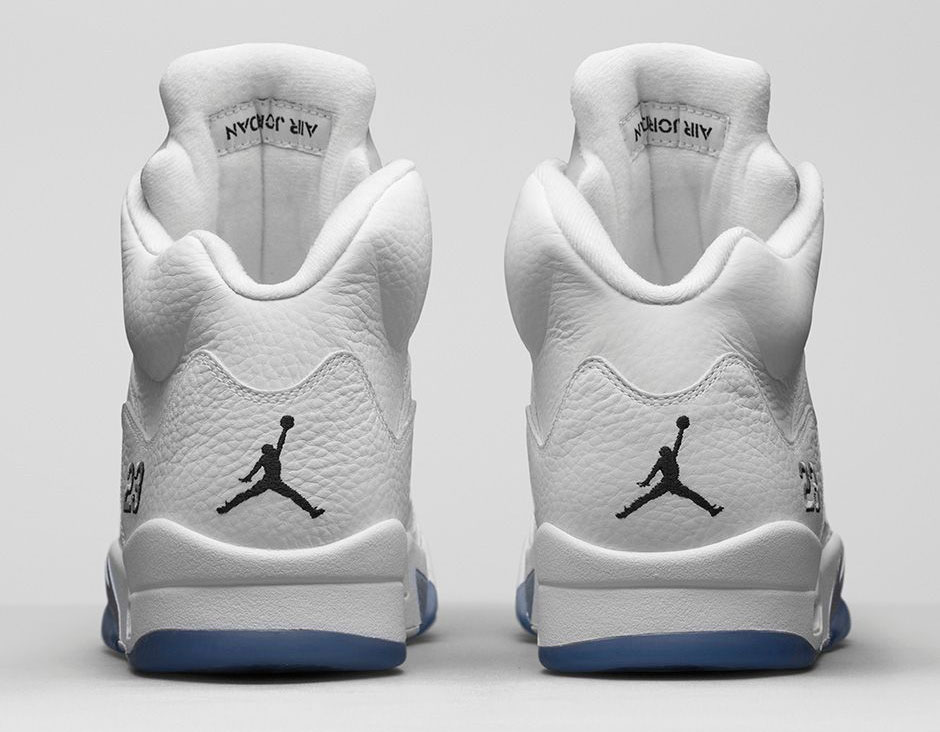White Metallic Jordan 5 Shoes 4