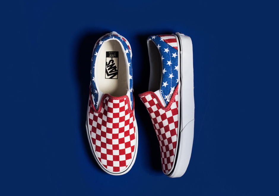 Vans Slip On Stars And Checkers Budget Heat