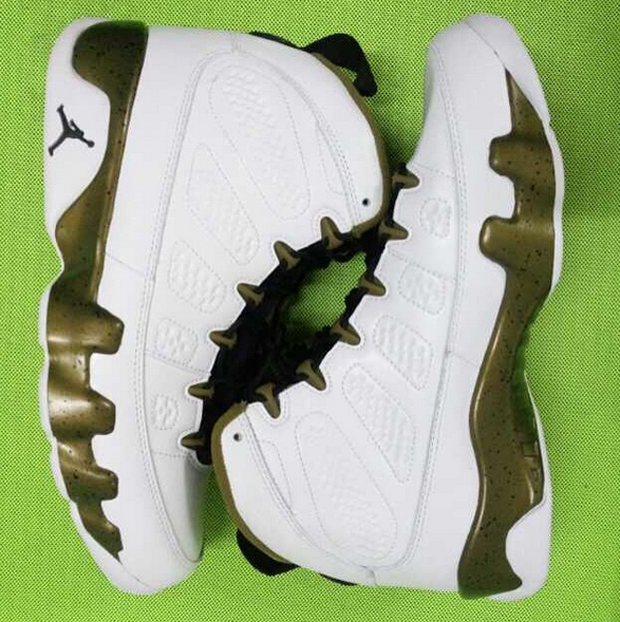 green and white jordan 9