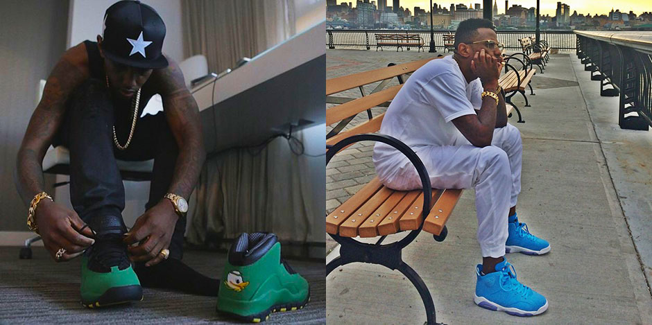 the game wearing fake jordans