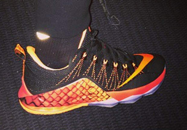 LeBron James Shows Off A "Cavs" Colorway Of The Nike LeBron 12 Low