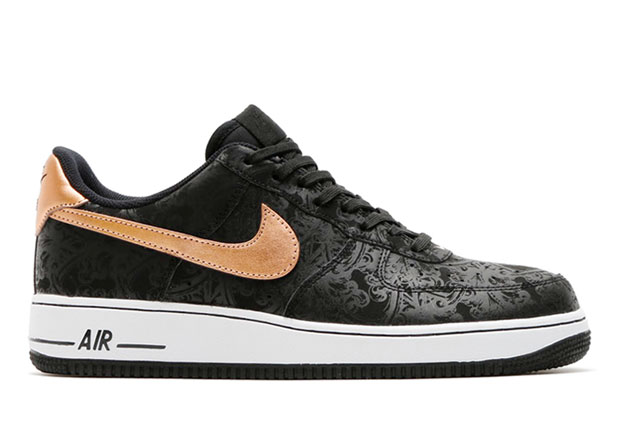 Dressed Up Nike Air Force 1s With Bronze Swooshes