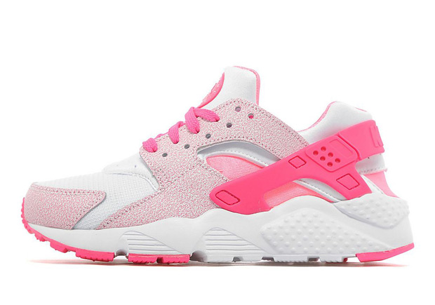 pink and white huaraches