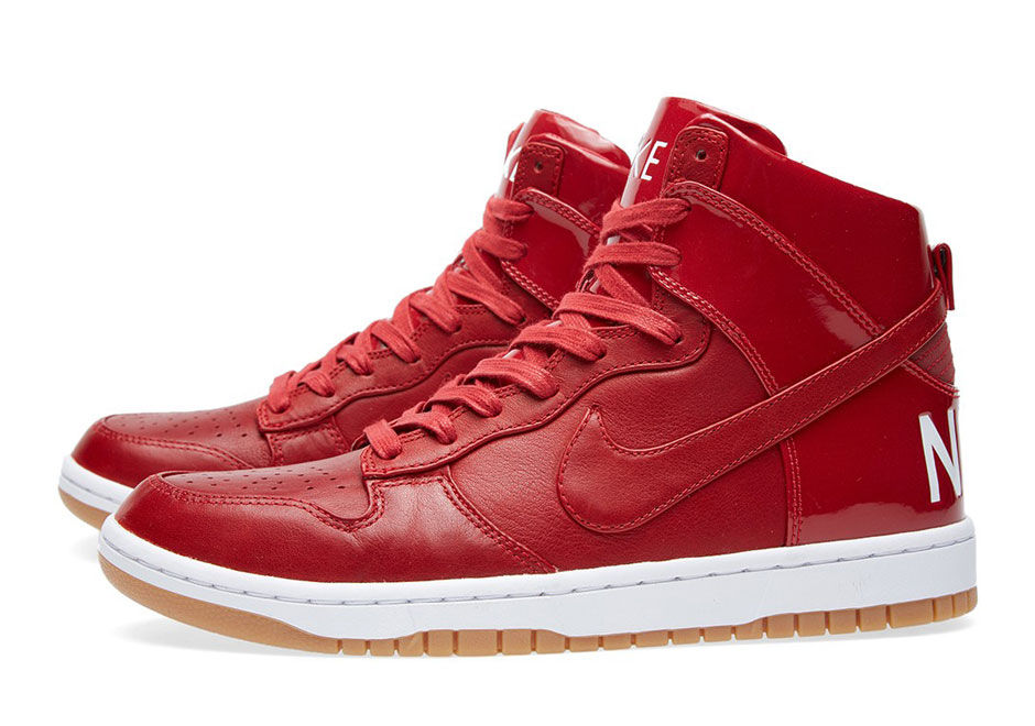 Nike Dunk High Lux Gym Red Patent Leather 2