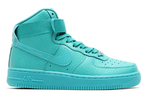 teal air force 1 high top