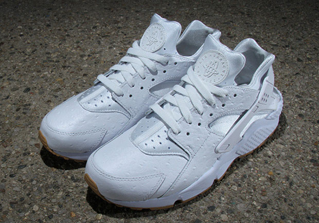 Nike Air Huarache Upgraded With Ostrich Leather and Gum Soles