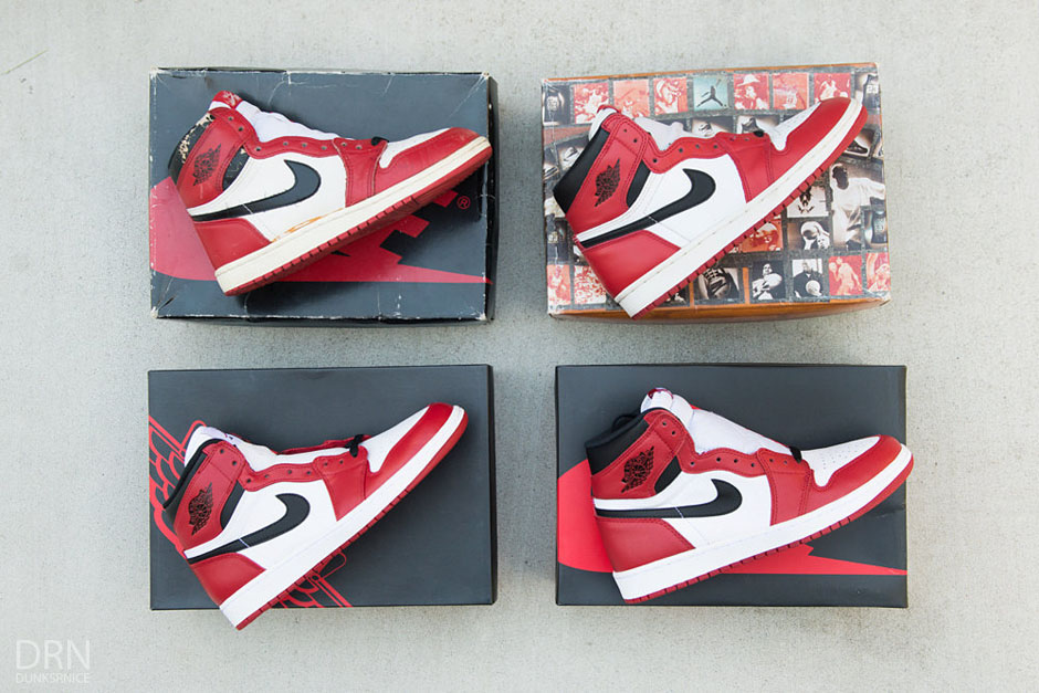 Four Generations Of The Air Jordan 1 "Chicago"