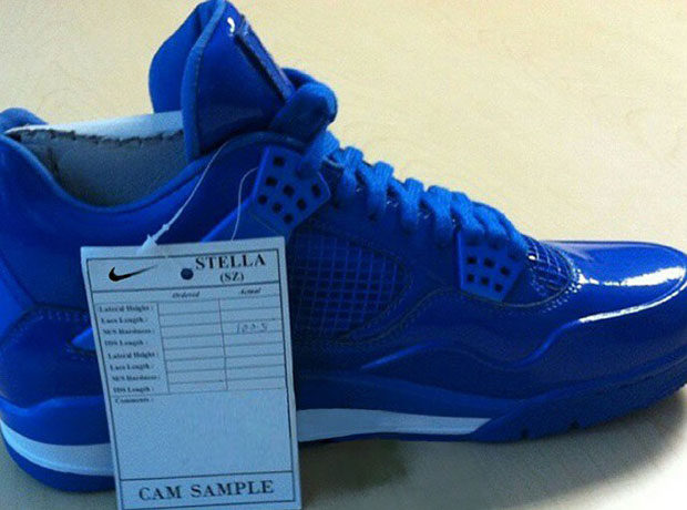 patent leather blue jordans